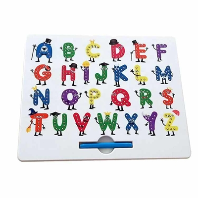 Non-toxic Colorful Letter Magnetic Drawing Board With Magnetic Ball Magpad English Alphabet Magnetic Drawing Board
